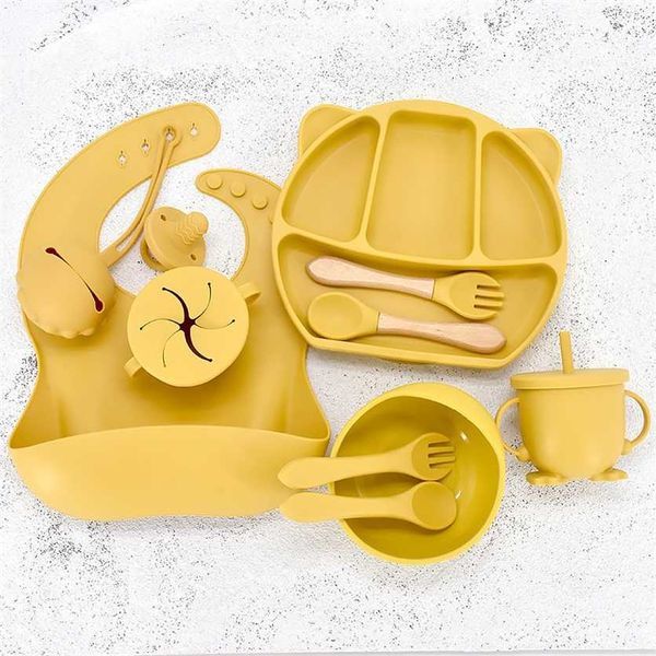 8/9/11pcs/set baby silicone tableware set kids food grade plate dinnerware sucker bowl for children's dishes feeding accessories 220209
8/9/11pcs/set baby silicone tableware set kids food grade plate dinnerware sucker bowl for children's dishes feeding accessories 220209