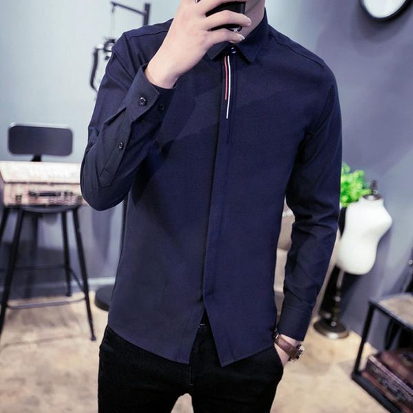 men's casual shirts spring autumn slim fit long sleeve soft solid men party cotton pullover travel lapel fashion, White;black
men's casual shirts spring autumn slim fit long sleeve soft solid men party cotton pullover travel lapel fashion, White;black