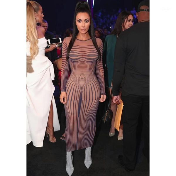 casual dresses long sleeve mesh sheer party dress 2021 transparent striped printed bodycon maxi optical illusion wavy vestidos1, Black;gray
casual dresses long sleeve mesh sheer party dress 2021 transparent striped printed bodycon maxi optical illusion wavy vestidos1, Black;gray