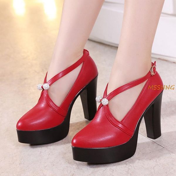 dress shoes spring women's high heels fashion crystal buckle strap solid ladies pumps square heel pointed toe women big size1, Black
dress shoes spring women's high heels fashion crystal buckle strap solid ladies pumps square heel pointed toe women big size1, Black