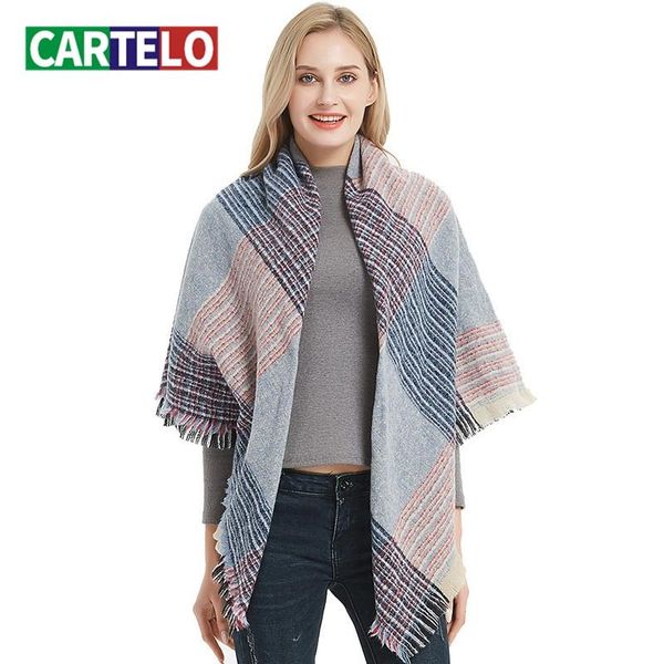 women scarf autumn and winter new loop yarn thickening double-sided plaid bristle square scarf female bib shawl women, Blue;gray
women scarf autumn and winter new loop yarn thickening double-sided plaid bristle square scarf female bib shawl women, Blue;gray