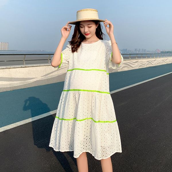 maternity dresses 2661# 2021 summer korean fashion dress hollow out patchwork loose clothes for pregnant women chic ins pregnancy, White
maternity dresses 2661# 2021 summer korean fashion dress hollow out patchwork loose clothes for pregnant women chic ins pregnancy, White