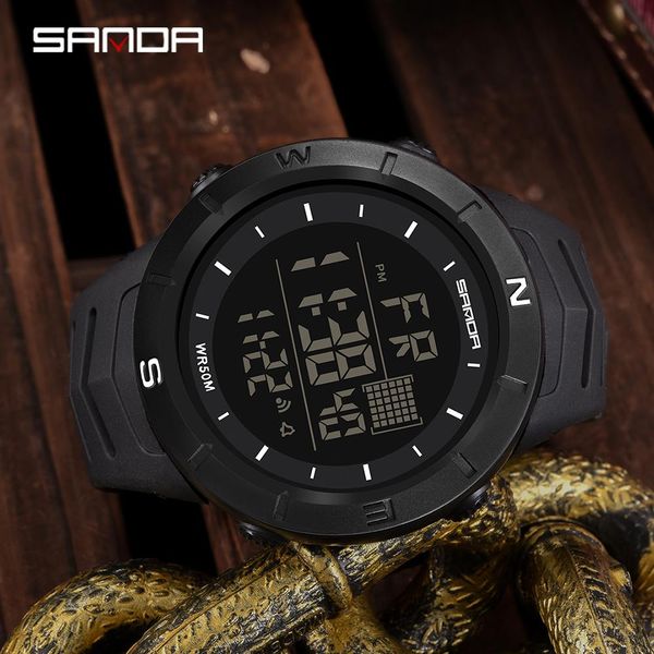 sanda brand men's sports watch men's fashion simple digital watch men's military waterproof led electronic chronograph clock, Silver
sanda brand men's sports watch men's fashion simple digital watch men's military waterproof led electronic chronograph clock, Silver