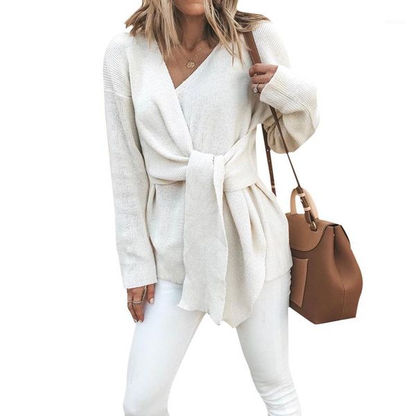 women's knits & tees women v-neck tie long sleeve sweater fashion solid color 2021 spring fall ladies sweaters wholesale drop1, White
women's knits & tees women v-neck tie long sleeve sweater fashion solid color 2021 spring fall ladies sweaters wholesale drop1, White