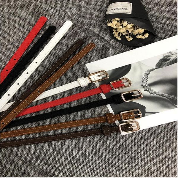 2020 new korean women's square button thin belt pu with dress jeans1, Black;brown
2020 new korean women's square button thin belt pu with dress jeans1, Black;brown