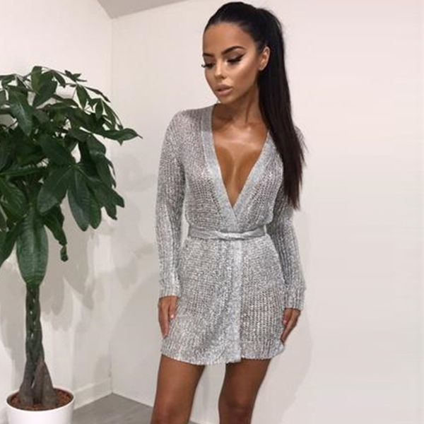 2020 new women ladies winter long sleeve casual loose knitted sweater jumper mini dress sweater girding mini dress 237, White;black
2020 new women ladies winter long sleeve casual loose knitted sweater jumper mini dress sweater girding mini dress 237, White;black