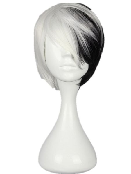 costume accessories fei-show hair synthetic heat resistant short wavy hair costume cos-play cartoon role peruca peruk half black and white b, Silver
costume accessories fei-show hair synthetic heat resistant short wavy hair costume cos-play cartoon role peruca peruk half black and white b, Silver