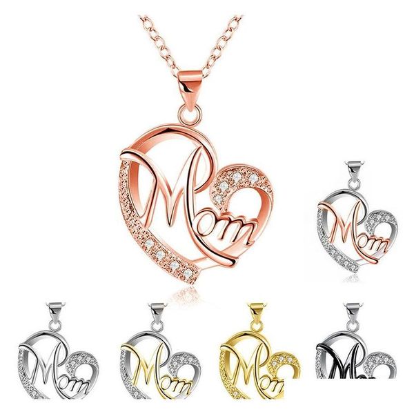 european and american women necklace (including chain)mom color heart set diamond wish style mother's sqczyo dh_seller2010, Silver
european and american women necklace (including chain)mom color heart set diamond wish style mother's sqczyo dh_seller2010, Silver