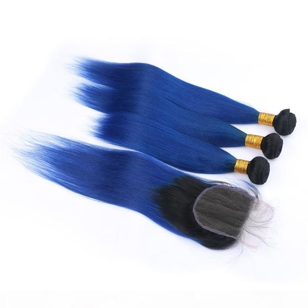 #1b blue dark root ombre human hair weaves straight 3 bundle deals with closure ombre dark blue 4x4 front lace closure with bundles, Black
#1b blue dark root ombre human hair weaves straight 3 bundle deals with closure ombre dark blue 4x4 front lace closure with bundles, Black