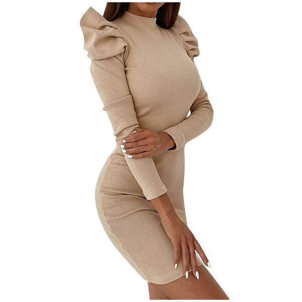 fashion women dress solid puff sleeve long sleeves party dress half high collar tight lady office tight bag hip, Black;gray
fashion women dress solid puff sleeve long sleeves party dress half high collar tight lady office tight bag hip, Black;gray