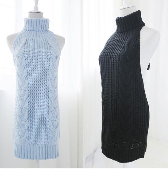 women's sweaters 2021 bodycon backless women sweater dress turtleneck lace up knitted pullovers poncho pull femme blue black white pink, White;black
women's sweaters 2021 bodycon backless women sweater dress turtleneck lace up knitted pullovers poncho pull femme blue black white pink, White;black