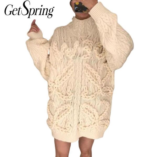 getspring women sweater winter woman knitting pullovers oversized turtleneck beige hollowed out lady sweater 2020 warm sweaters, White;black
getspring women sweater winter woman knitting pullovers oversized turtleneck beige hollowed out lady sweater 2020 warm sweaters, White;black