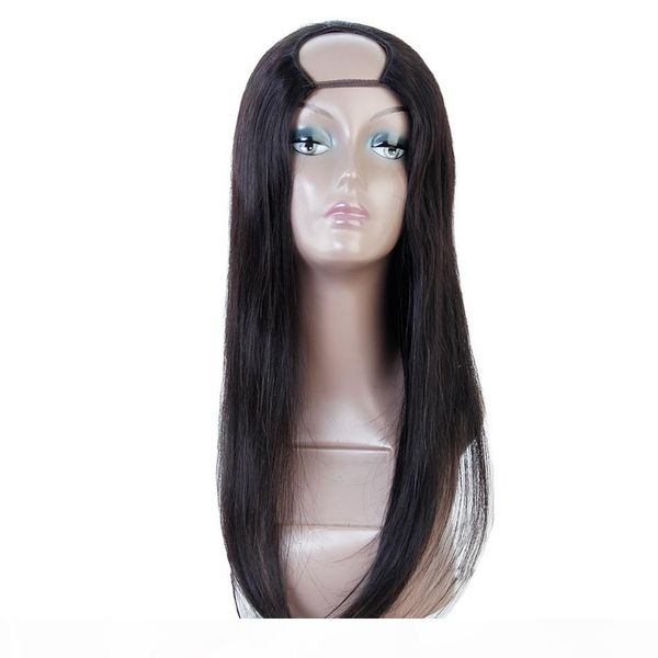 human hair u part wigs raw indian hair natural color grade 10a straight human hair wig can be dyed can be permed, Black;brown 
human hair u part wigs raw indian hair natural color grade 10a straight human hair wig can be dyed can be permed, Black;brown