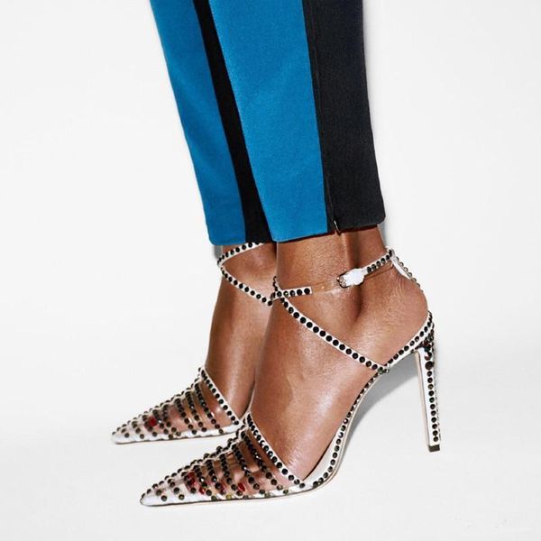 clear pvc shoes woman sandals pointed toe mixed colored rhinestone embellished buckle strap stiletto high heels 2021 women shoes1, Black
clear pvc shoes woman sandals pointed toe mixed colored rhinestone embellished buckle strap stiletto high heels 2021 women shoes1, Black