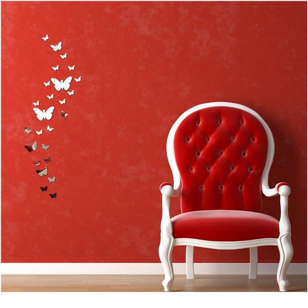 25pcs/set 3d mirrors silver butterfly wall stickers decal wall art removable room party wedding decor home decoration jlllqb
25pcs/set 3d mirrors silver butterfly wall stickers decal wall art removable room party wedding decor home decoration jlllqb