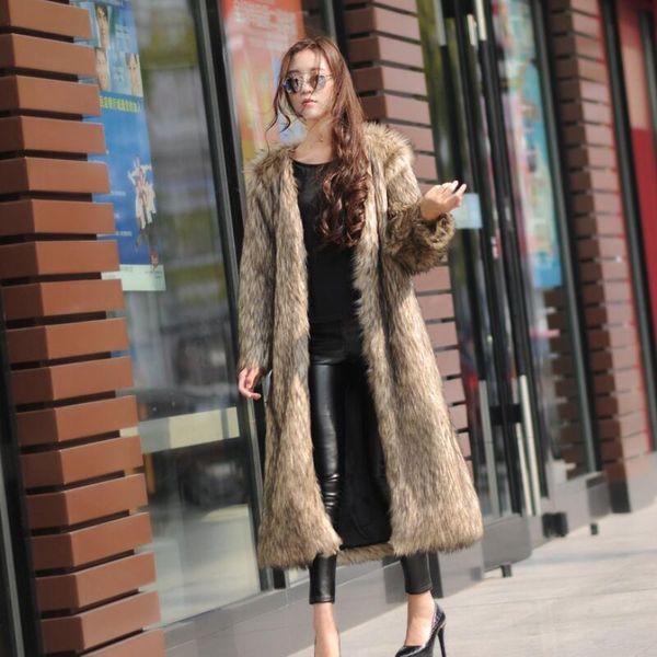 european style coats women faux fur vintage thick full sleeve open stitch loose fashion female wild winter, Black
european style coats women faux fur vintage thick full sleeve open stitch loose fashion female wild winter, Black
