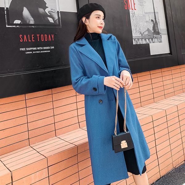 women's wool coat 2020 double winter breasted outerwear woolen coats korean version of the comfort mid-long sleeve 966m, Black
women's wool coat 2020 double winter breasted outerwear woolen coats korean version of the comfort mid-long sleeve 966m, Black