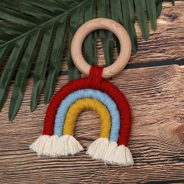 rainbow tassel macrame wooden boho baby teether cotton cord wood teething toy shower gift axya q1214
rainbow tassel macrame wooden boho baby teether cotton cord wood teething toy shower gift axya q1214