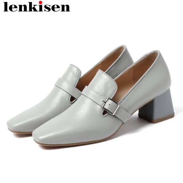 lenkisen new fashion brand buckle belt slip on full grain leather chunky heels slip on square toe runway mature women pumps l31, Black
lenkisen new fashion brand buckle belt slip on full grain leather chunky heels slip on square toe runway mature women pumps l31, Black