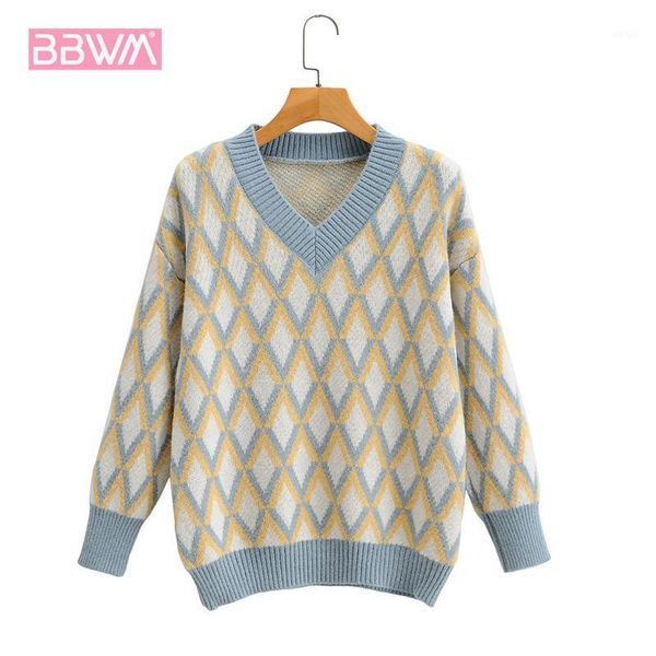 korean women's v-neck contrast color pullover long sleeve chic women's sweater fashion fun lingge sweet female sweater 1, White;black
korean women's v-neck contrast color pullover long sleeve chic women's sweater fashion fun lingge sweet female sweater 1, White;black