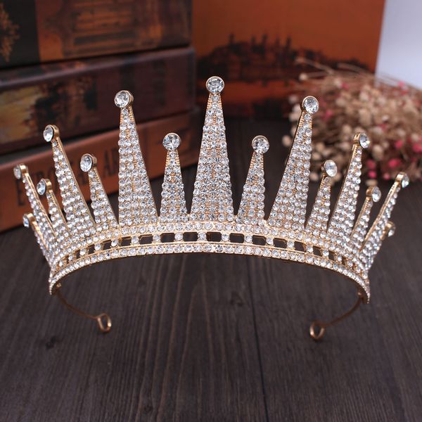 bridal crown headdress new crown gold large hairdress european baroque crystal diamond hairband
bridal crown headdress new crown gold large hairdress european baroque crystal diamond hairband
