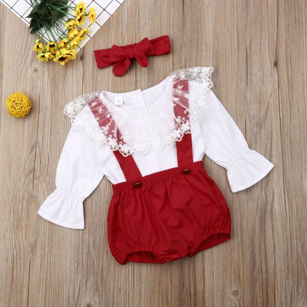 princess newborn baby girls red clothing set lace long sleeve + shorts overall + headband christmas baby girl costumes lj201223, White
princess newborn baby girls red clothing set lace long sleeve + shorts overall + headband christmas baby girl costumes lj201223, White