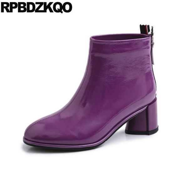 boots zipper chunky block women ankle 2021 round toe fur shoes luxury booties high heel purple winter patent leather genuine, Black
boots zipper chunky block women ankle 2021 round toe fur shoes luxury booties high heel purple winter patent leather genuine, Black