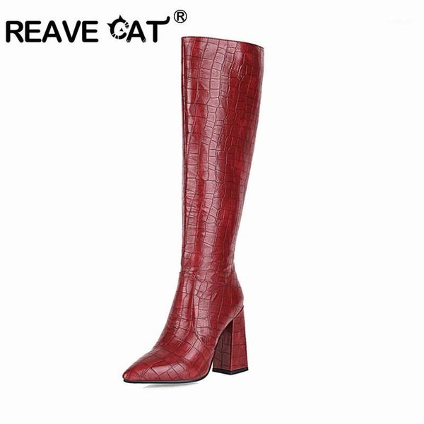 boots reave cat women long fashion pointed toe 10.5 high heel zip slouch winter woman office lady party footwear size 34-431, Black 
boots reave cat women long fashion pointed toe 10.5 high heel zip slouch winter woman office lady party footwear size 34-431, Black