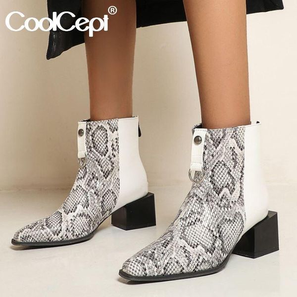 coolcept women ankle boots serpentine thick heel winter shoes woman fashion short boot office lady footwear size 34-431, Black
coolcept women ankle boots serpentine thick heel winter shoes woman fashion short boot office lady footwear size 34-431, Black