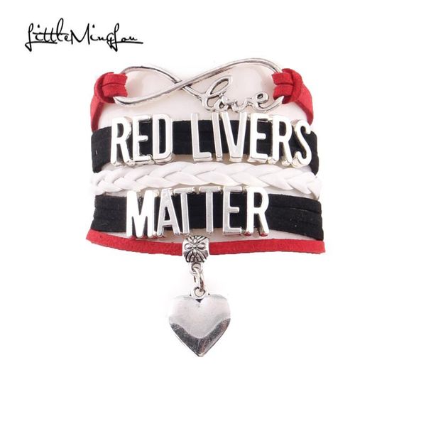 charm bracelets little minglou infinity love red livers matter bracelet heart leather wrap men & bangles for women jewelry, Golden;silver
charm bracelets little minglou infinity love red livers matter bracelet heart leather wrap men & bangles for women jewelry, Golden;silver