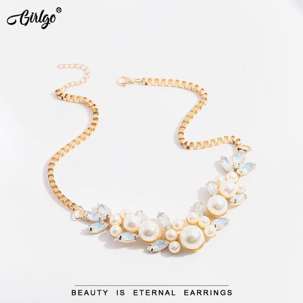 chokers girlgo gorgeous pearl crystal necklace for women 2021 fashion jewelry elegant prom metal chain accessories wholesale party gifts, Golden;silver
chokers girlgo gorgeous pearl crystal necklace for women 2021 fashion jewelry elegant prom metal chain accessories wholesale party gifts, Golden;silver