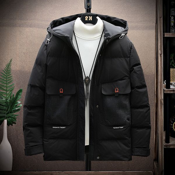 men's coats 2021 fashion warm winter windproof casual mens down parka hooded outwear cotton-padded jacket, Black;brown
men's coats 2021 fashion warm winter windproof casual mens down parka hooded outwear cotton-padded jacket, Black;brown