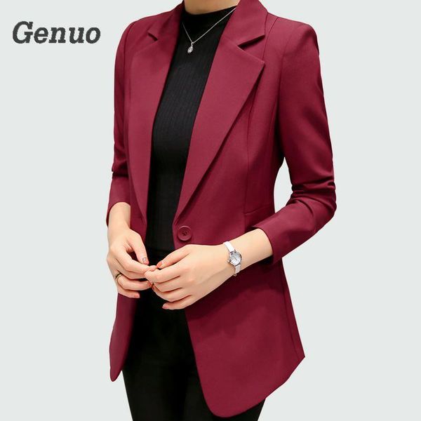 women's suits & blazers wine red black women and jackets spring autumn fashion single button blazer femenino ladies female, White;black 
women's suits & blazers wine red black women and jackets spring autumn fashion single button blazer femenino ladies female, White;black