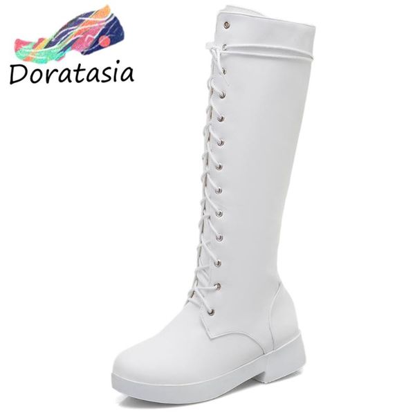boots doratasia fashion women zipper lace up low heel mid calf shoes casual design round toe motorcycle, Black
boots doratasia fashion women zipper lace up low heel mid calf shoes casual design round toe motorcycle, Black