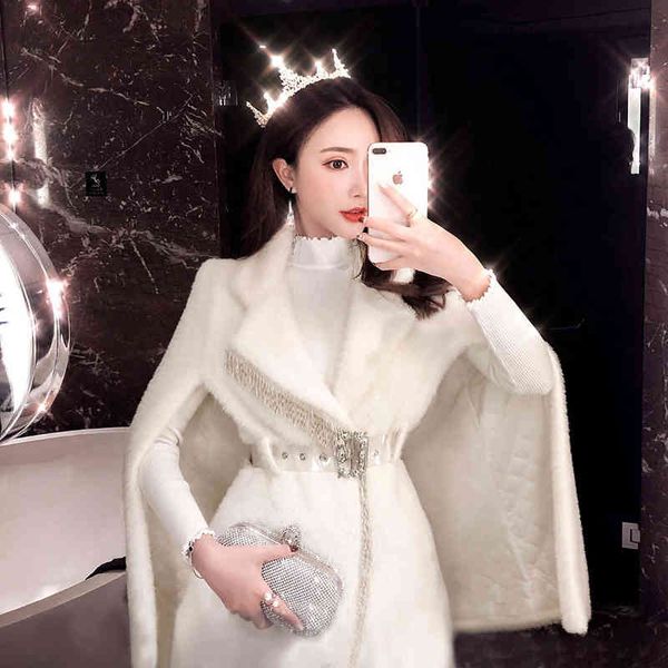 women's fur & faux women's fur clothing autumn winter celebrity temperament white mink velvet cape coat female rrcj, Black
women's fur & faux women's fur clothing autumn winter celebrity temperament white mink velvet cape coat female rrcj, Black