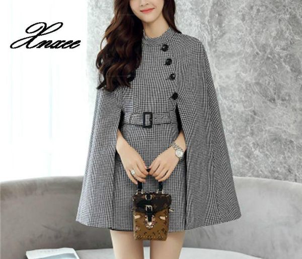 fashion plaid coat female jacket autumn women's new british style cloak woolen jacket fashion cape coat female casual blazers1, White;black
fashion plaid coat female jacket autumn women's new british style cloak woolen jacket fashion cape coat female casual blazers1, White;black