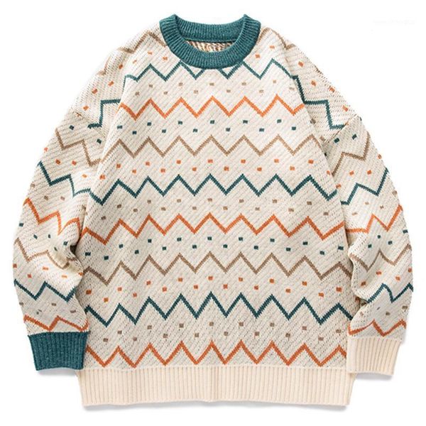 men's sweaters hip hop streetwear knitted sweater men 2021 vintage wave point stripe print harajuku oversize loose pullover women1, White;black
men's sweaters hip hop streetwear knitted sweater men 2021 vintage wave point stripe print harajuku oversize loose pullover women1, White;black