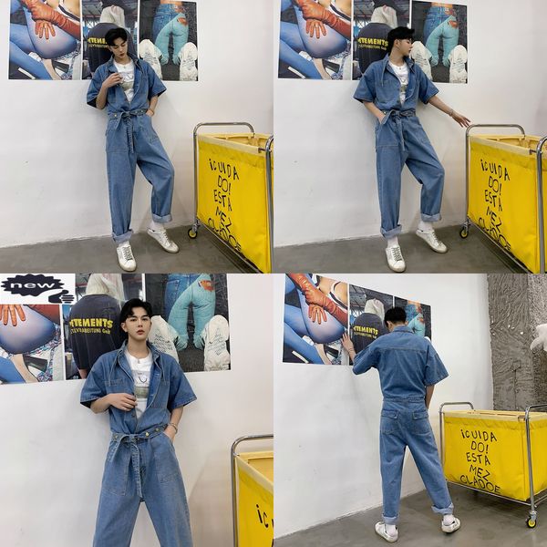 harajuku mens one piece short sleeve jeans overalls loose jumpsuit male vintage washed hip hop denim rompers belted cargo pants q0105, Black;white
harajuku mens one piece short sleeve jeans overalls loose jumpsuit male vintage washed hip hop denim rompers belted cargo pants q0105, Black;white
