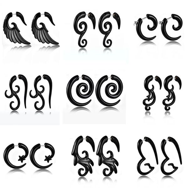 pair black acrylic fake cheater twield спиральные ушные кожаные датчики расширители серьги туннельные пробки пирсинг ювелирные изделия, Golden
pair black acrylic fake cheater twield спиральные ушные кожаные датчики расширители серьги туннельные пробки пирсинг ювелирные изделия, Golden