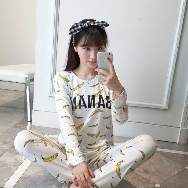 2019 pajamas for women long sleeved pyjamas women's pajamas sets sweet girls sleepwear nightgowns lounge women fashion clothing y200708, Black;red
2019 pajamas for women long sleeved pyjamas women's pajamas sets sweet girls sleepwear nightgowns lounge women fashion clothing y200708, Black;red