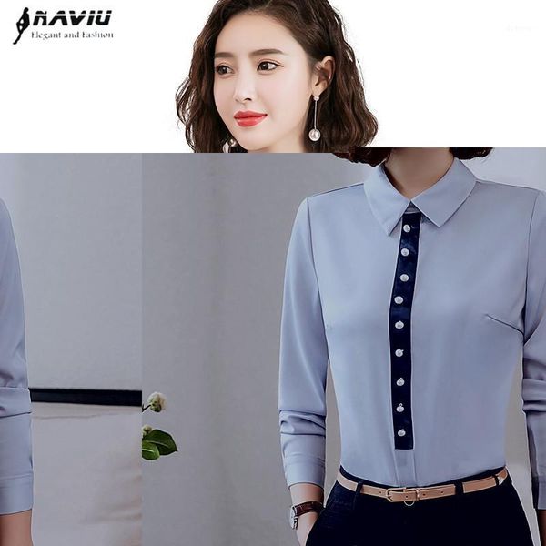 2020 autumn new loose long sleeve shirt women business formal chiffon beaded blouses office ladies plus size work 1, White
2020 autumn new loose long sleeve shirt women business formal chiffon beaded blouses office ladies plus size work 1, White