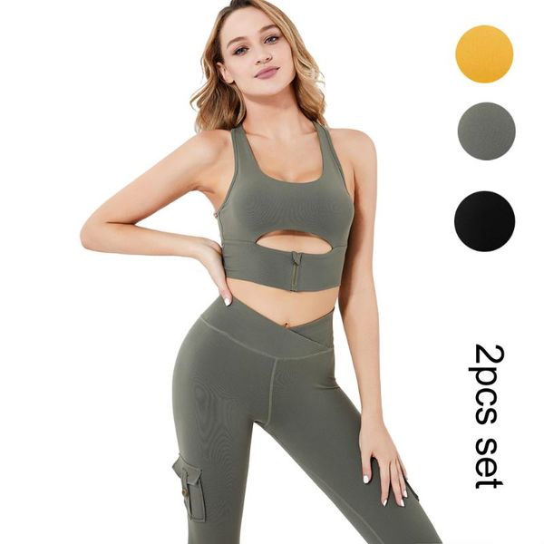 yoga outfits women set bra and leggings with pocket 2pcs wear workout sportwear, White;red
yoga outfits women set bra and leggings with pocket 2pcs wear workout sportwear, White;red