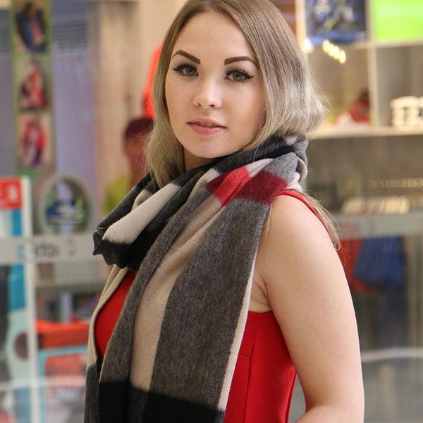 scarves & wraps 2021 winter 18 pure cashmere plaid scarf collar british style feel super good value for money, Red;brown
scarves & wraps 2021 winter 18 pure cashmere plaid scarf collar british style feel super good value for money, Red;brown