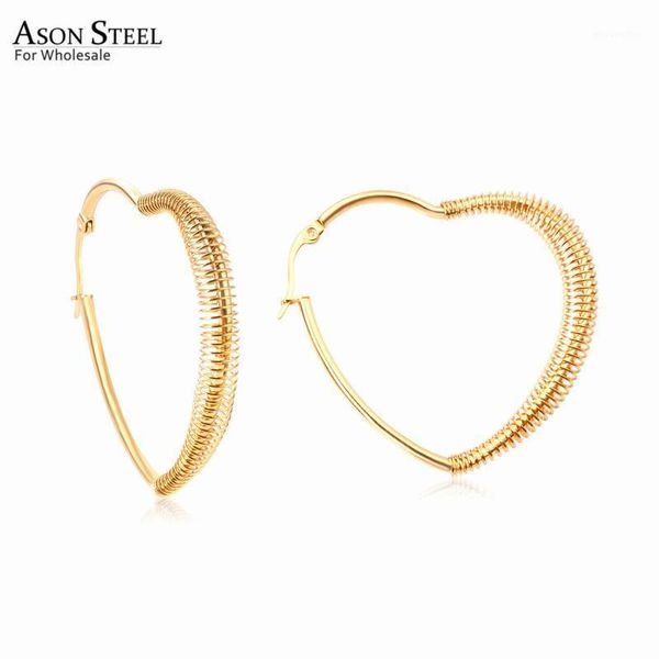 asonsteel gold color unique stainless steel hoop earring stylish heart earrings for girl women daily wear accessories jewelry1, Golden;silver
asonsteel gold color unique stainless steel hoop earring stylish heart earrings for girl women daily wear accessories jewelry1, Golden;silver