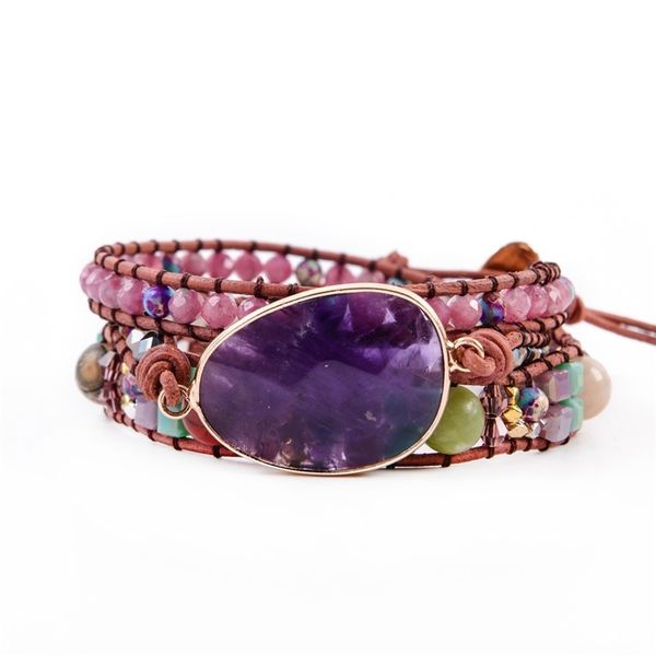leather bracelets handmade natural stones charm multi layers wrap bracelets handmade boho bracelets gifts y200730, Black
leather bracelets handmade natural stones charm multi layers wrap bracelets handmade boho bracelets gifts y200730, Black