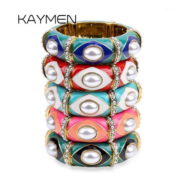 new arrivals bohemian colorful enamel elastic bracelet statement bangle for girls women party jewelry fashion pearl bracelet1, Black
new arrivals bohemian colorful enamel elastic bracelet statement bangle for girls women party jewelry fashion pearl bracelet1, Black