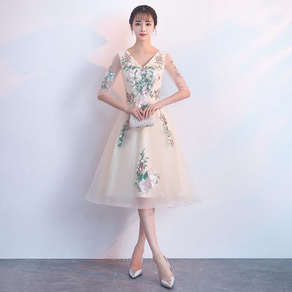 ae794 cocktail party elegant flower v-neck a-line half sleeve -length tulle plus size evening dress graduation dresses1, White;black
ae794 cocktail party elegant flower v-neck a-line half sleeve -length tulle plus size evening dress graduation dresses1, White;black