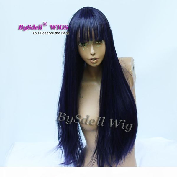 new colored hair wig synthetic purple black color long silky straight hair lace front wigs with inline fringe for sale
new colored hair wig synthetic purple black color long silky straight hair lace front wigs with inline fringe for sale
