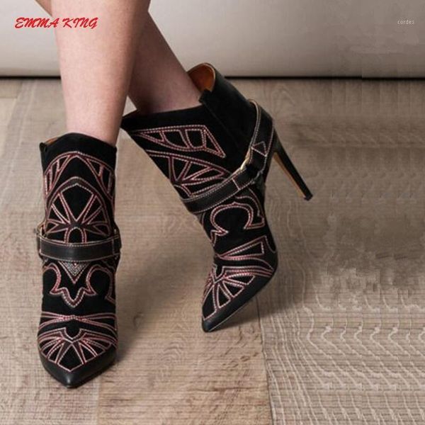 boots women winter suede leather pointed toe ankle fashion designer high heels ladies party shoes woman short booties1, Black
boots women winter suede leather pointed toe ankle fashion designer high heels ladies party shoes woman short booties1, Black