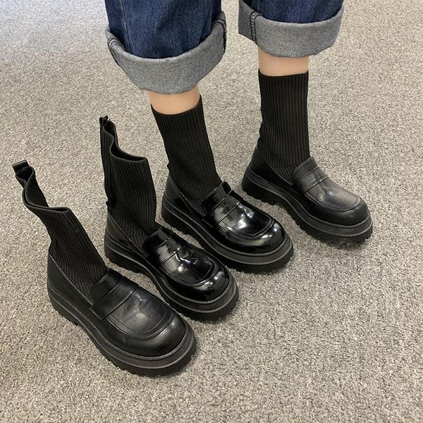 lady boots rock shoes woman round toe flat heel luxury designer boots-women platform med autumn rubber elegant, Black
lady boots rock shoes woman round toe flat heel luxury designer boots-women platform med autumn rubber elegant, Black
